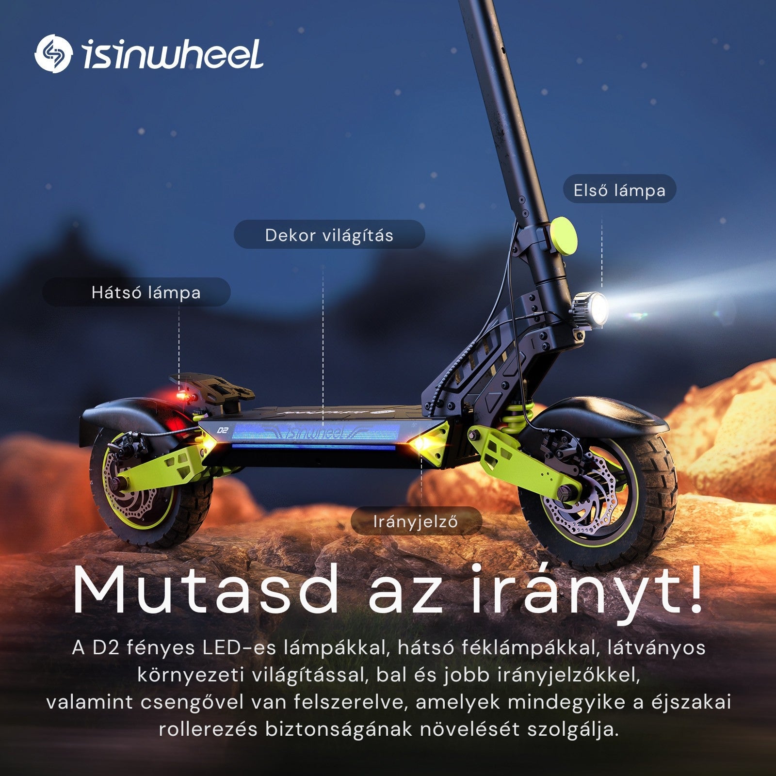 Isinwheel - D2 Prémium Elektromos Roller